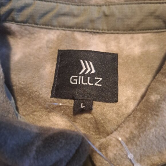 Gillz men's L microfibre snap front fleece light weight jacket, 3 pockets, NWT - Picture 3 of 6